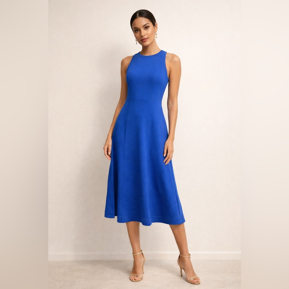 LOFT Periwinkle Sleeveless Midi Dress